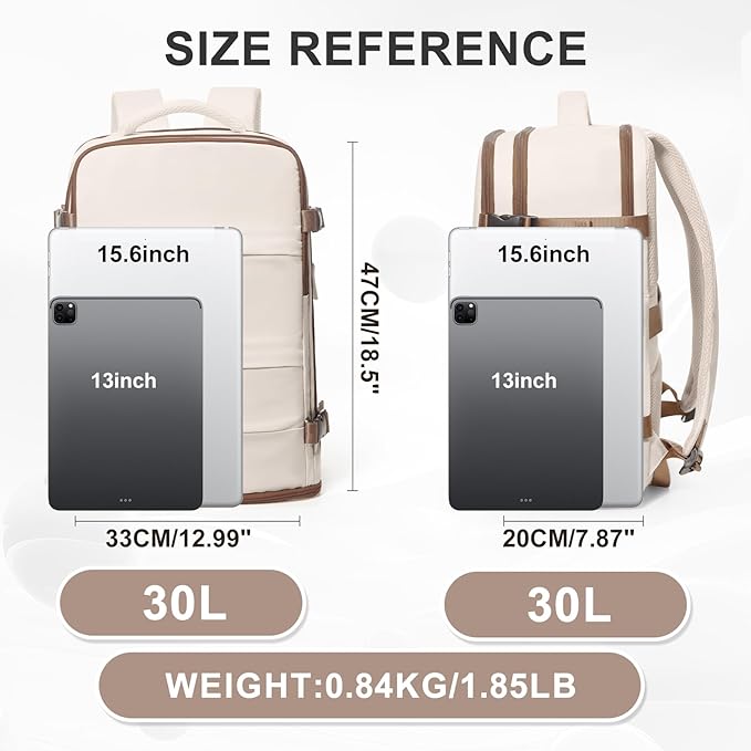 coowoz Large Travel Backpack For Women Men, Carry On Backpack Flight Approved - Image 3