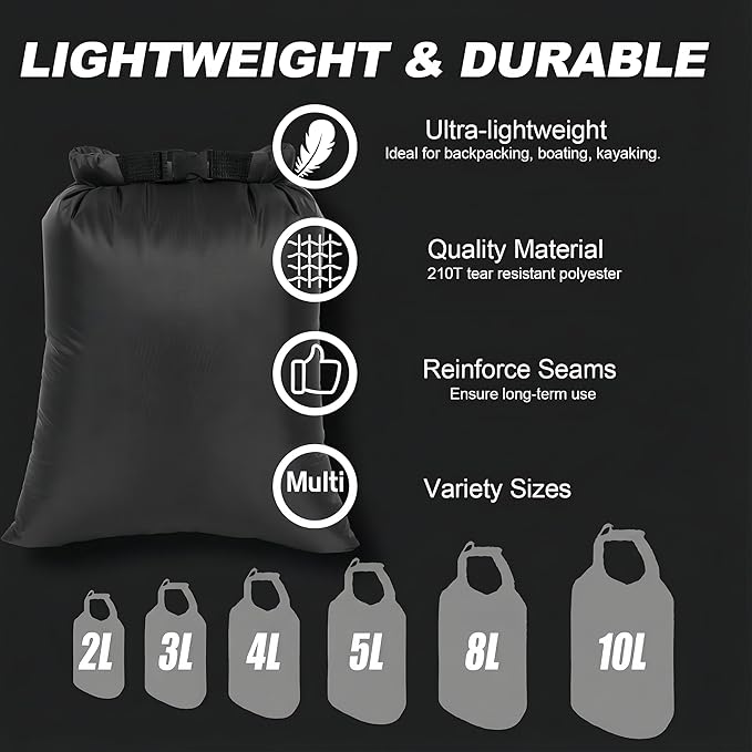 Dry Bags Waterproof Set, Outdoor Dry Bag Keep Gear Dry - Image 2