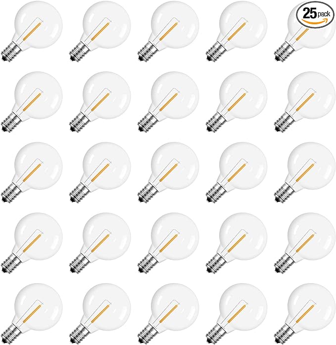 Meconard G40 1.57 Inch Led Replacement Light Bulbs, E12 Screw Base Shatterproof by Meconard