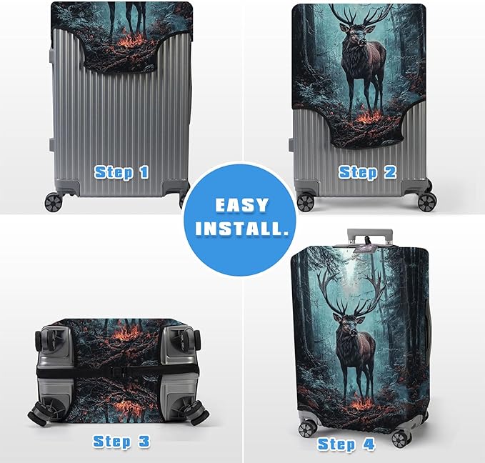 Luggage Cover Protector for 19-20 Inch Suitcases, TSA Approved Elastic Travel - Image 6