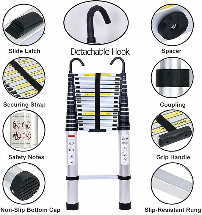 Extension Ladder 20.34 FT Telescoping Ladder - Image 2