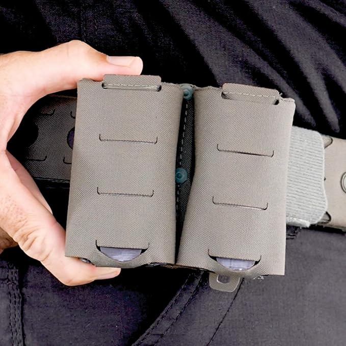 Double Pistol Magazine Pouch, High-Strength Laminate Material, MOLLE Compatible - Image 7