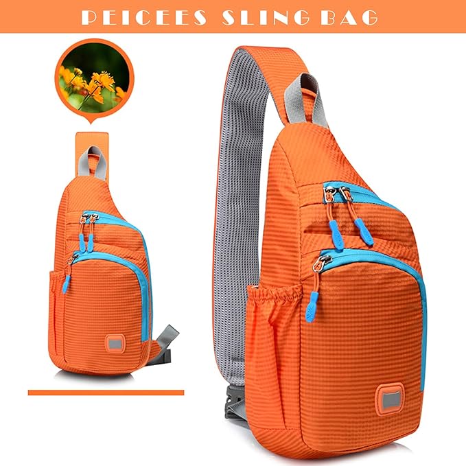 Peicees Small Sling Backpack Waterproof Unisex Shoulder Bag Chest Crossbody - Image 7