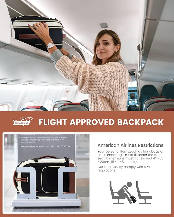LOVEVOOK Travel Backpack For Women Flight Approved, 50L Carry on Backpack for - Image 2