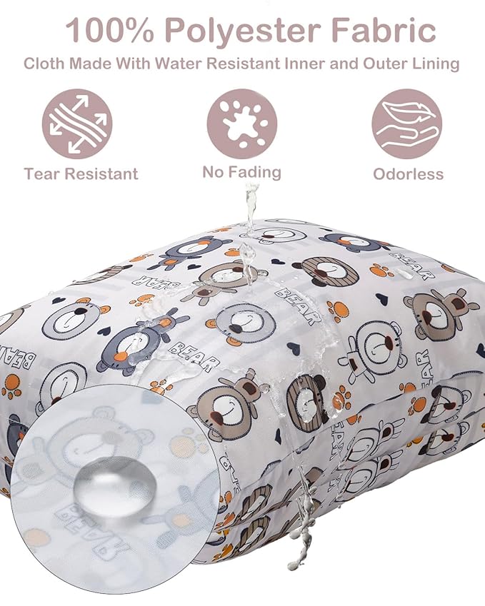 ALVA ALVABABY 3pcs Cloth Diaper Wet Dry Bags Waterproof Reusable - Image 2