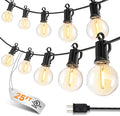 Outdoor String Patio Lights, 25FT 12 LED Patio Lights Waterproof, Connectable by SmartDawn