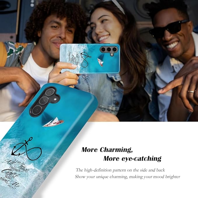 Compatible for Samsung Galaxy A37 5G Case, Dual Layer Heavy Duty 2 in 1 - Image 4