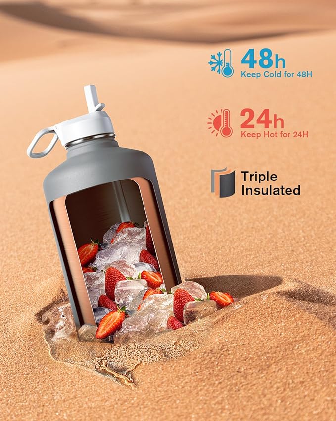 Coolflask 128 oz Gallon Water Bottle Insulated - Image 2