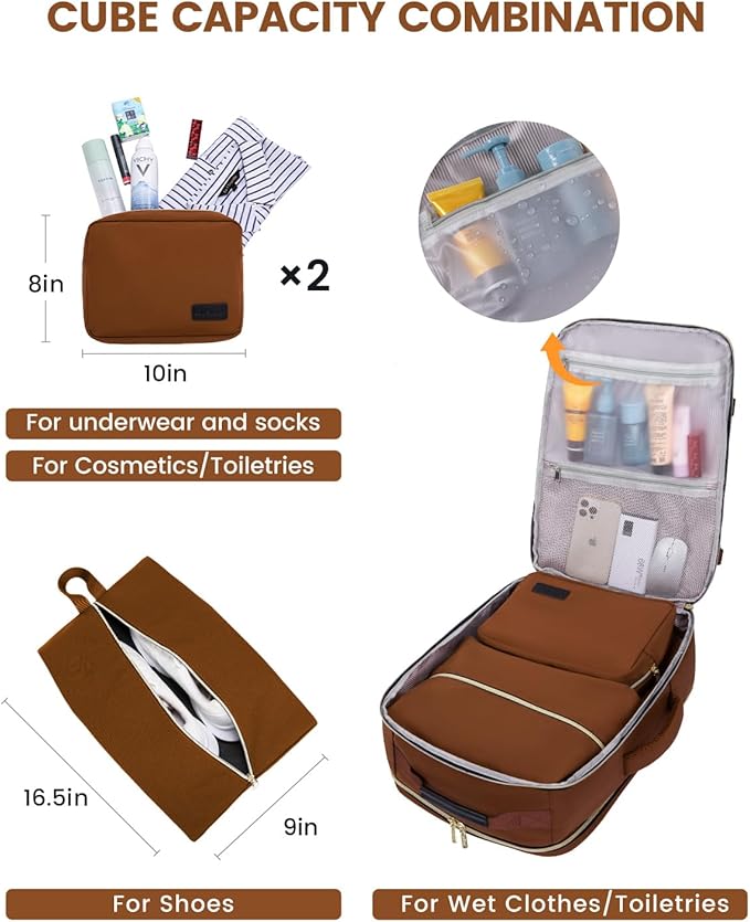 LOVEVOOK 50L Travel Backpack for Women & Men, Airline Approved Carry On Luggage - Image 5