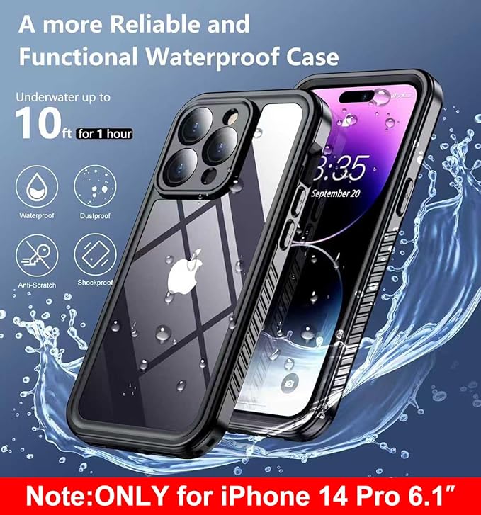 SPIDERCASE Only Designed for iPhone 14 Pro Case Waterproof, Built-in Lens & - Image 4