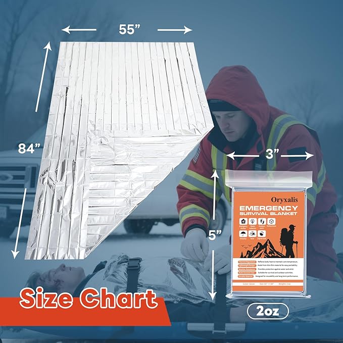 Emergency Mylar Thermal Blankets, Outdoor Traveling, First Aid - Image 4