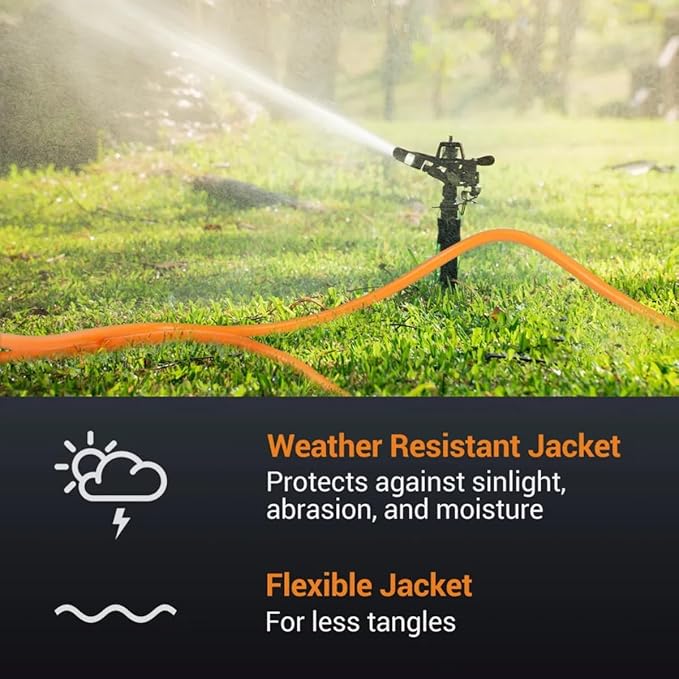 Outdoor Extension Cord Waterproof 50 FT, Flexible 100% Copper 3 Prong Extension - Image 5