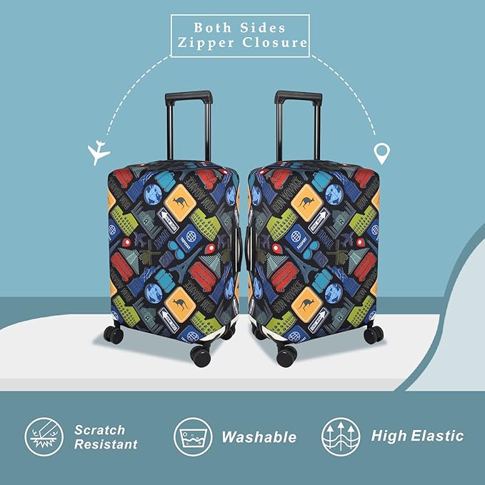 Explore Land Travel Luggage Cover Suitcase Protector Fits 31-32 Inch Case - Image 2