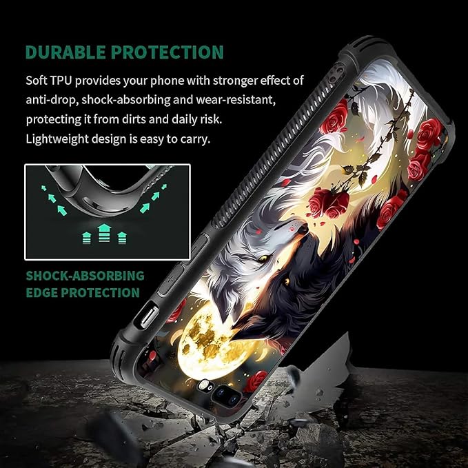 Case for iPhone 7 Plus/8 Plus, Soft Silicone Hard Acrylic for Shock Protection - Image 2