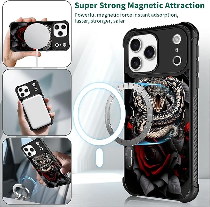 for iPhone 17 Pro Max Case, for MagSafe Graphic Design for Girl Boy Soft - Image 4