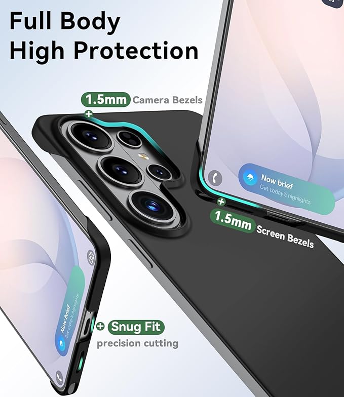 GRECAZO Slim Borderless for Samsung Galaxy S26 Ultra Phone Case 6.9" Ultra-Thin - Image 6