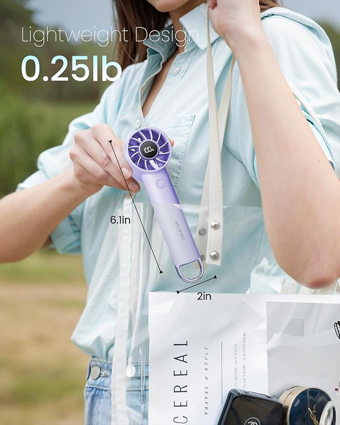Gaiatop Portable Mini Fan, 3 Speed Handheld Fans - Image 4