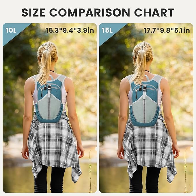 Small Hiking Backpack 10L-Lightweight Packable Foldable Backpack - Image 4