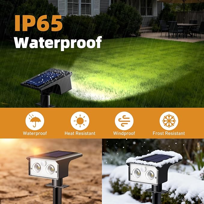 btfarm Solar Spot Lights Outdoor Waterproof, 8 Pack/3 Modes Motion Sensor Lights - Image 4