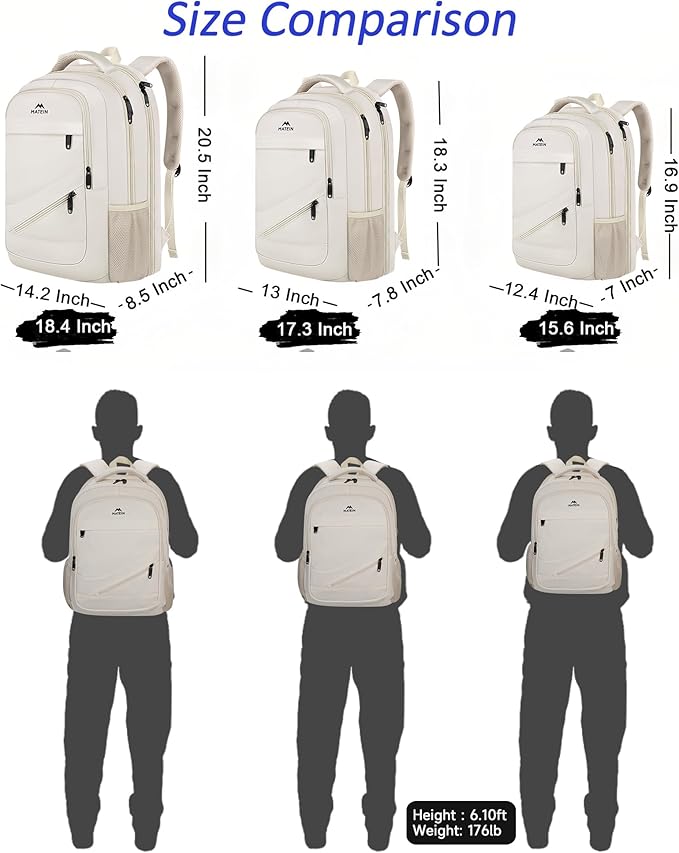 MATEIN Laptop Backpack Women Large Capacity, TSA Travel Backpack - Image 8