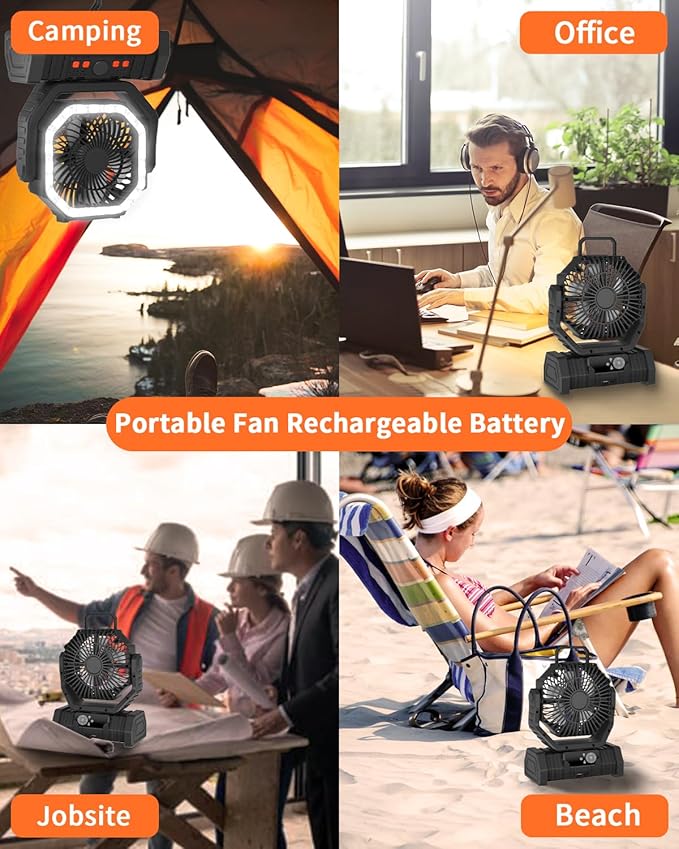 ADUST Portable Camping Fan Battery Powered Operated - Image 8