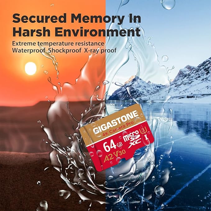 【5-Years Data Recovery】 GIGASTONE 64GB Micro SD Card 10-Pack, 4K Camera Pro - Image 7