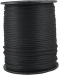 QNR 3/16" Black Polyester Rope, Solid Braid Dacron Utility Rope, 500 ft Spool by QualityNylonRope