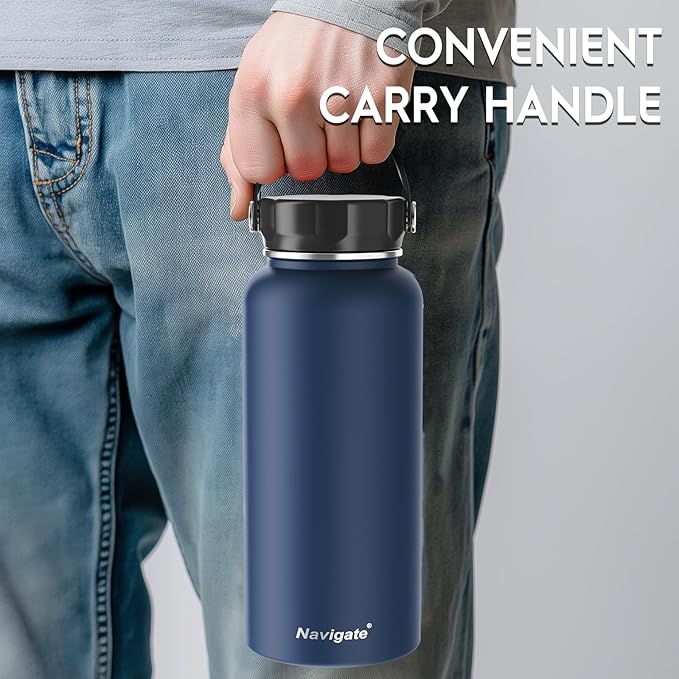 Navigate 32 oz Insulated Stainless Steel Sports Water Bottle - Image 3