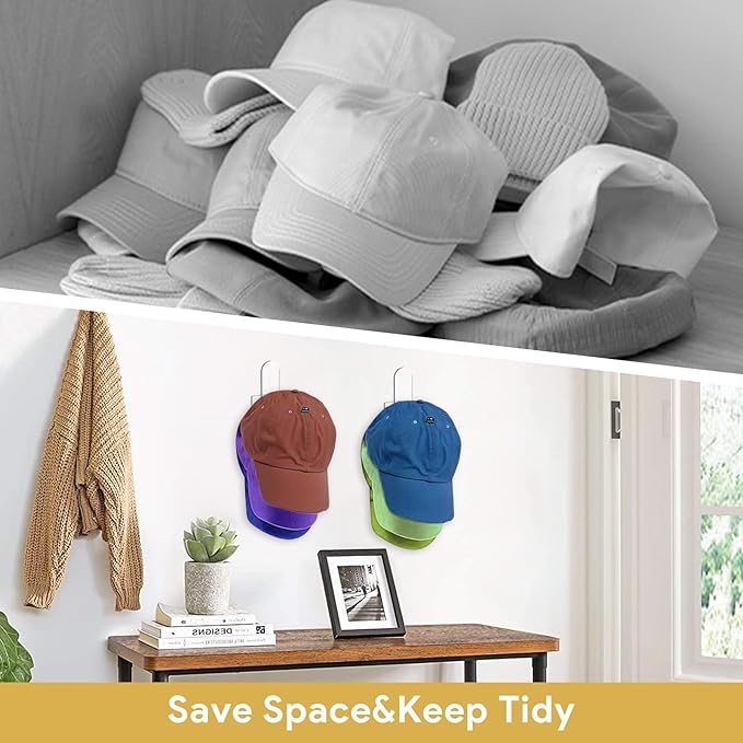 4 Pack Acrylic Hat Organizer, Hat Rack - Image 4
