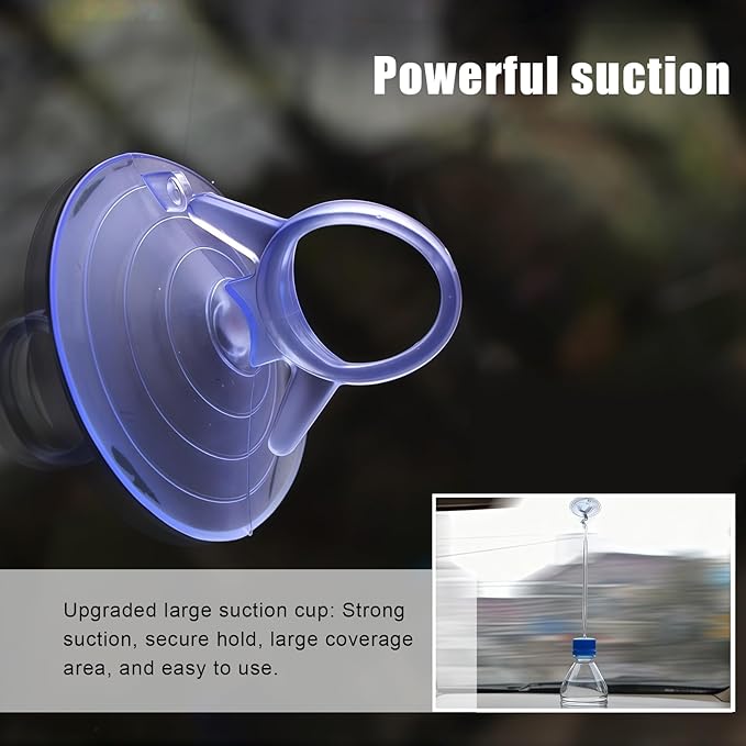 24 PCS Glass Strong Transparent Suction Cups, Windshield Sunshade Dovetail - Image 4