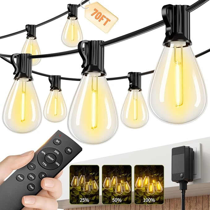 70FT LED Outdoor String Lights by Unknown