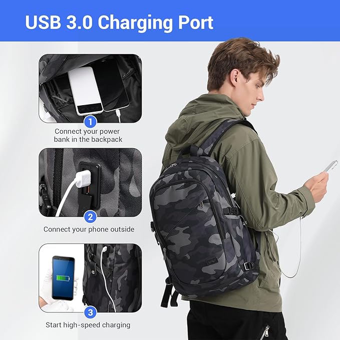 Kono Travel Laptop Backpack - Image 3