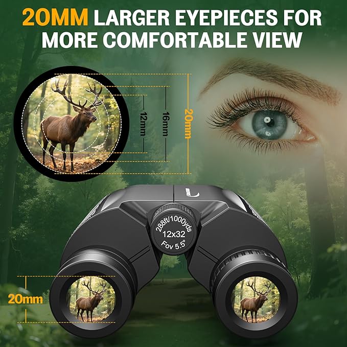 Aurosports 12x32 Compact Binoculars - Image 3
