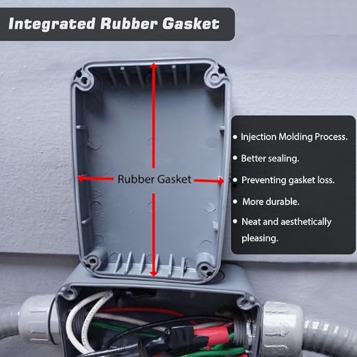 2PK Electrical Junction Box, Nineleaf IP66 Weatherproof Junction Box, 4.9"x - Image 3