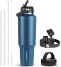 HYDROWION 32 oz Insulated Water Bottle, Car Water Bottle Holder by HYDROWION