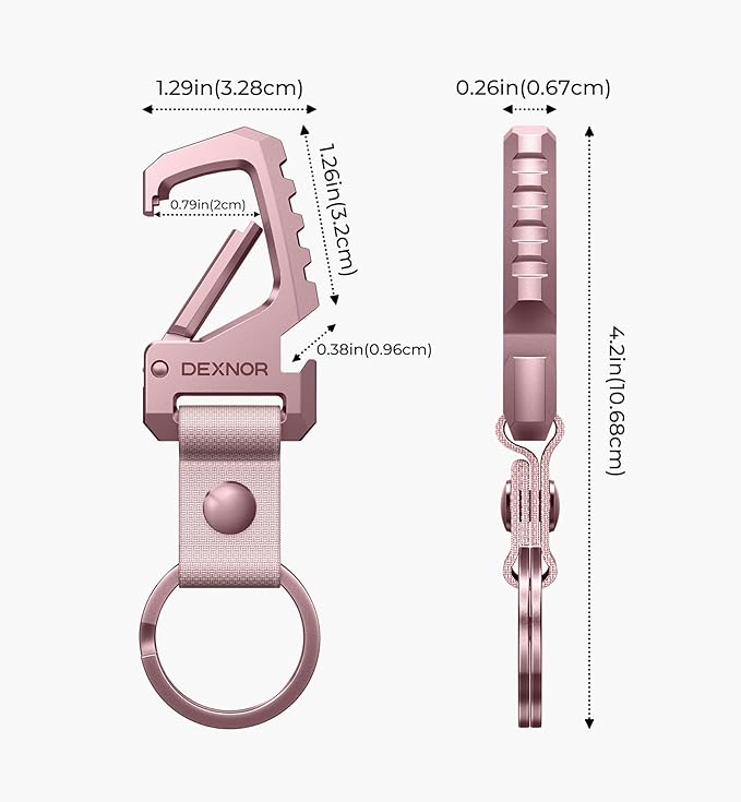 Dexnor Heavy Duty Key Chain Bottle Opener, Carabiner Key Ring Clip - Image 6