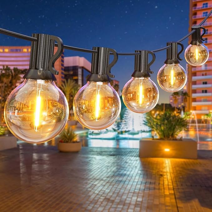 GPATIO Outdoor String Lights, 50FT G40 Bulbs Shatterproof Patio Lights by AddforPatioMakeover