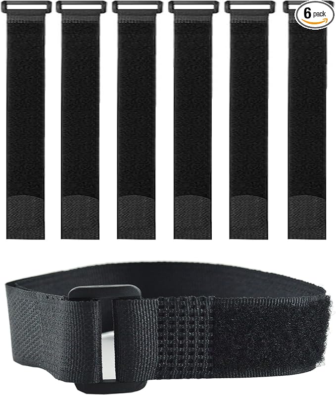 6 Pack Reusable Fastening Cable Ties and Cable Straps, Adjustable Multi-Purpose by Unknown