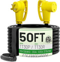 POWGRN 30 Amp RV Extension Cord 50 FT Outdoor by POWGRN