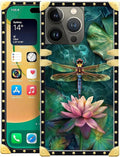 Compatible with iPhone 14 Pro Max Case, Colourful Dragonfly Pink Lily Pads by Unknown