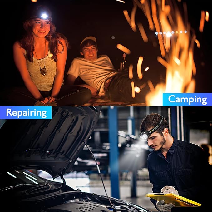 Lsnisni 9 LED Headlamp Rechargeable, 2000 Lumen Super Bright 10 Modes Motion - Image 7