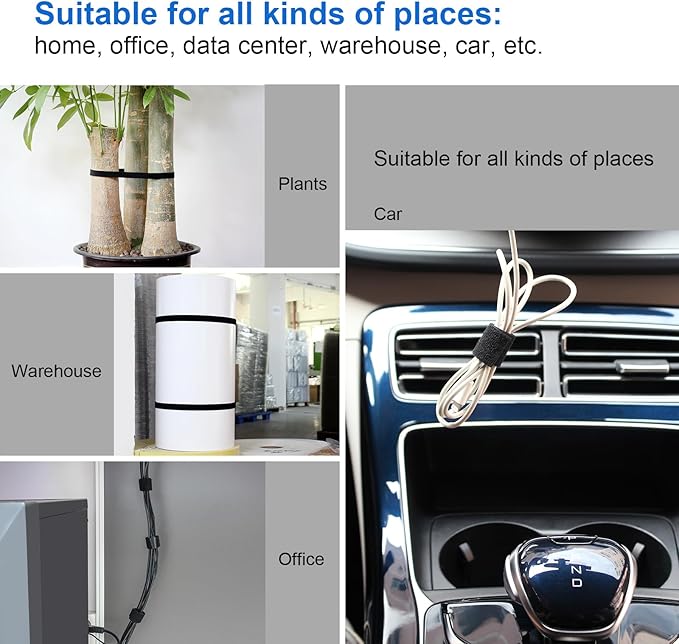 OneLeaf Fastening Cable Management Roll, Reusable Multi-Purpose Cords Management - Image 7