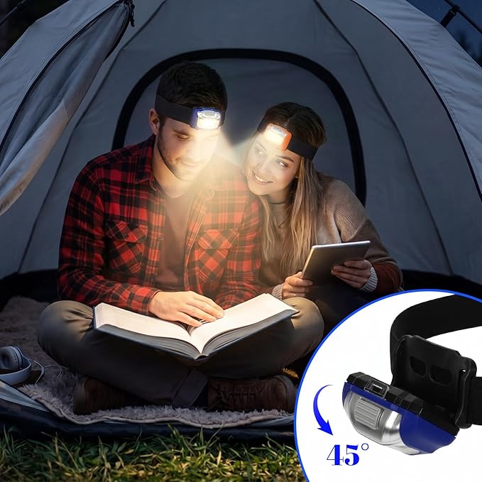 Macarrie LED Headlamps IPX4 Waterproof 3 Modes Headlamp Flashlight Bright Head - Image 5