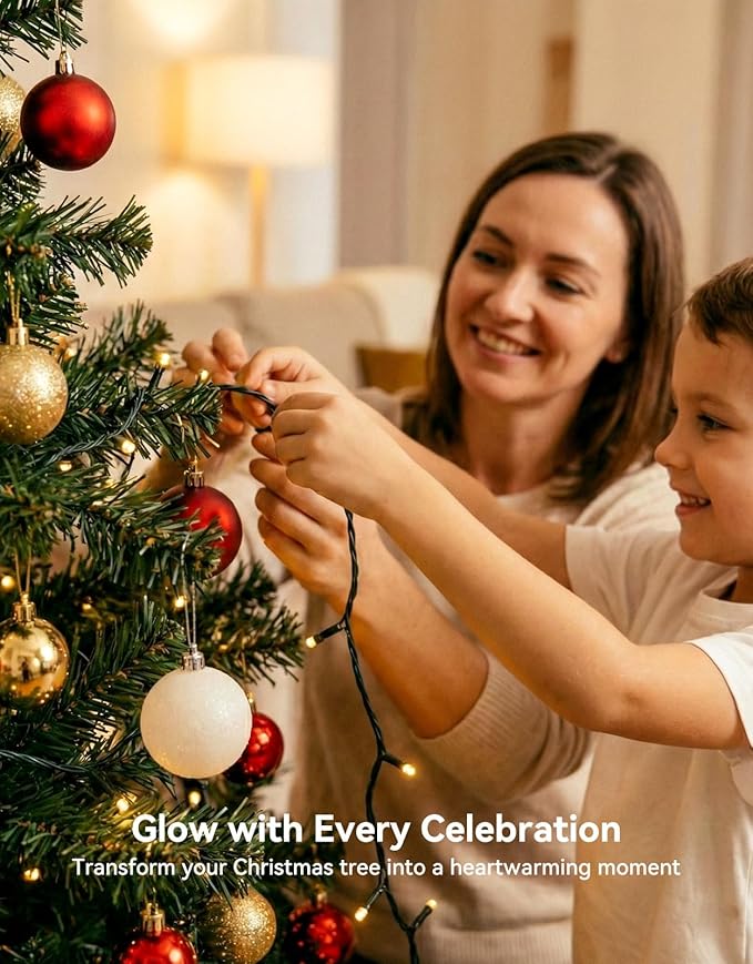 LitHome 99FT 300 LED String Lights Outdoor Indoor, 8 Modes Waterproof Christmas - Image 7
