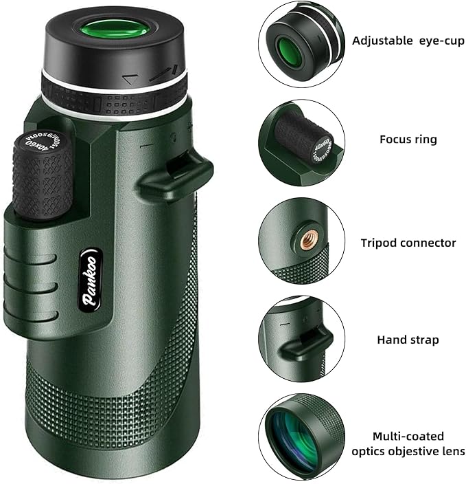 40X60 HD Monocular for Adults, Grade Compact Monocular Telescope - Image 2