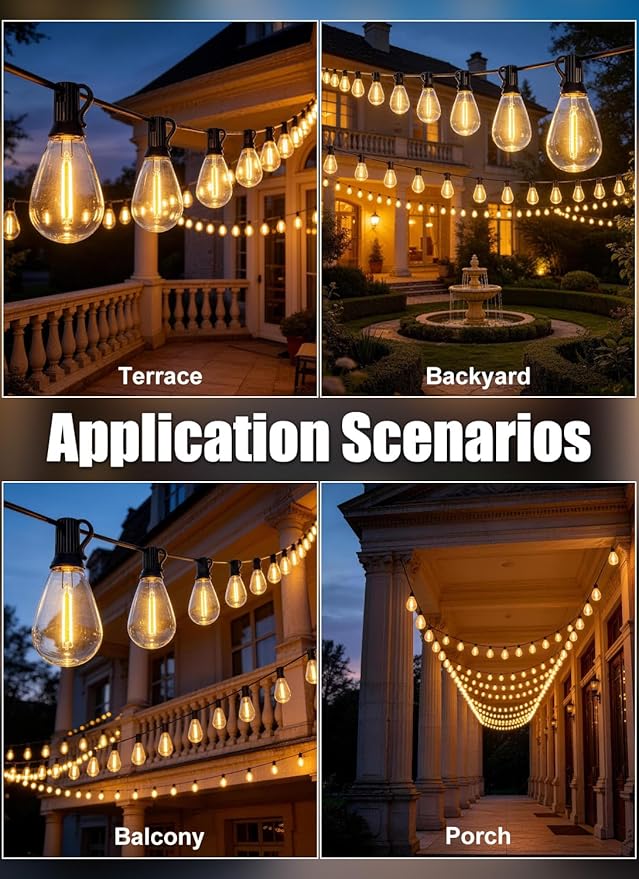 150FT Outdoor String Lights Waterproof - Image 8