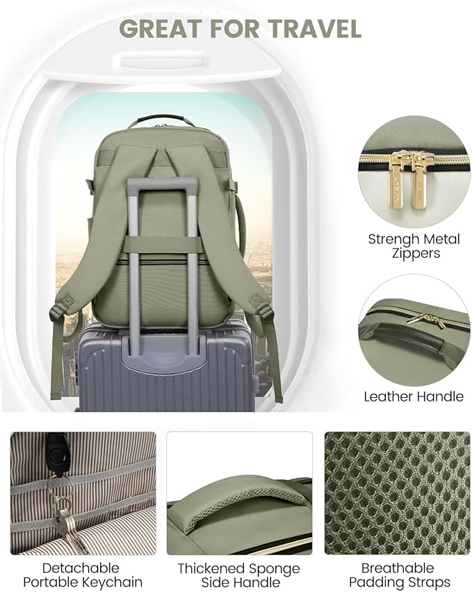 LOVEVOOK 56L Travel Backpack for Women & Men, Airline Approved Carry On Luggage - Image 8