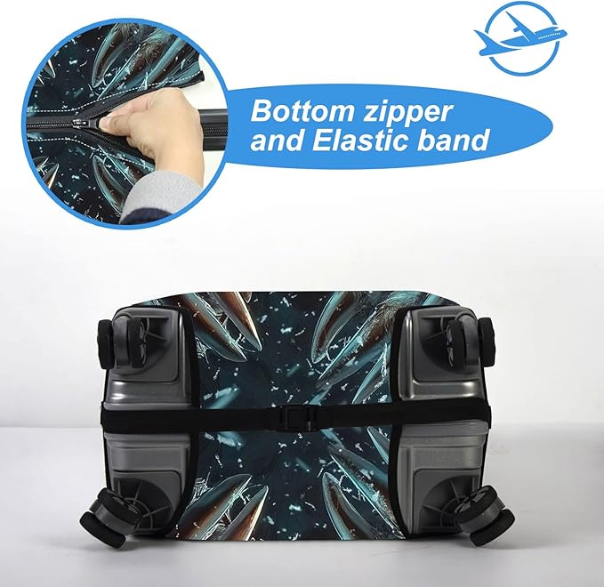 Luggage Cover Protector for 26-28 Inch Suitcases, TSA Approved Elastic Travel - Image 5