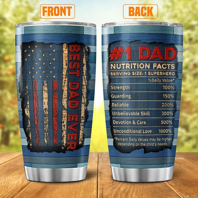 Funny Nutrition Facts Mug for Dad - Image 2