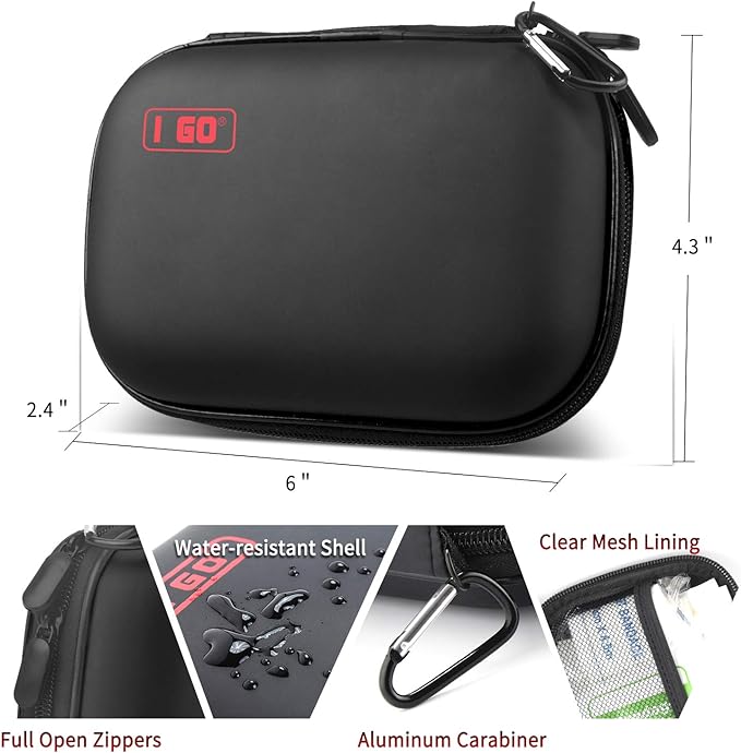 I GO 85 Pieces Hard Shell Mini Compact First Aid Kit, Small Personal Emergency - Image 2